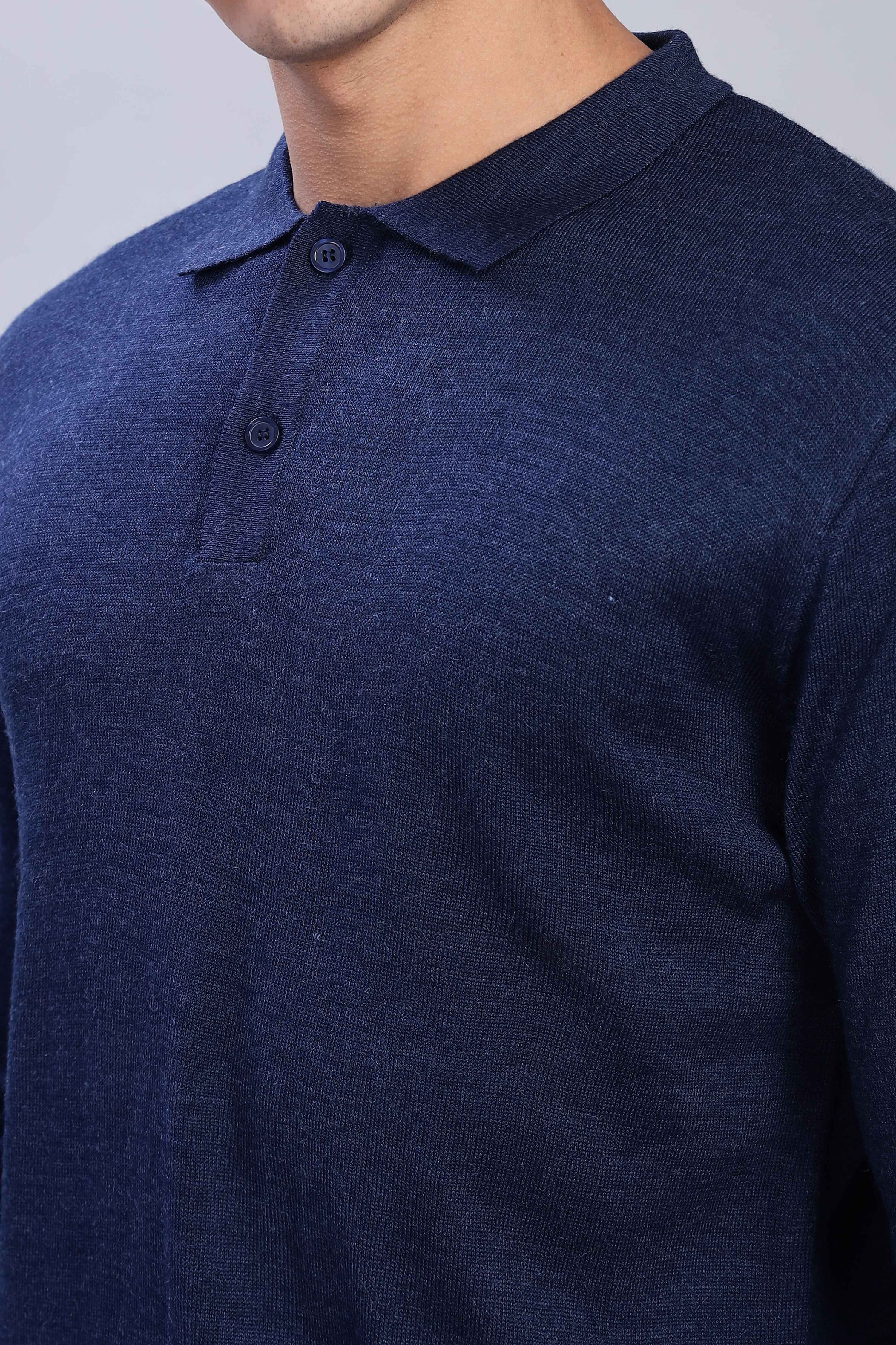 Slate Micro-structured knitted polo - Image 5