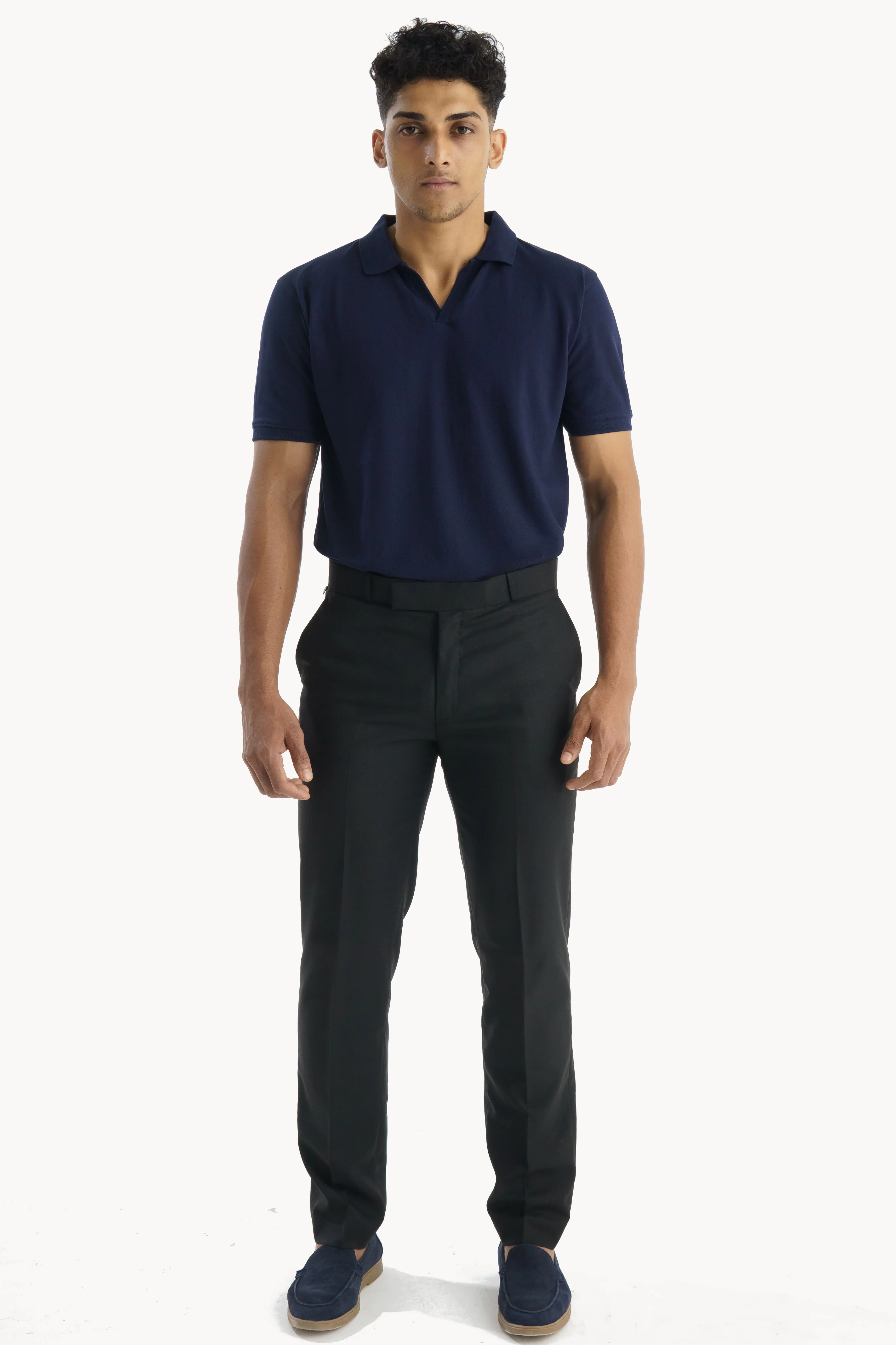 Summer Navy Blue Polo Shirt - Image 3