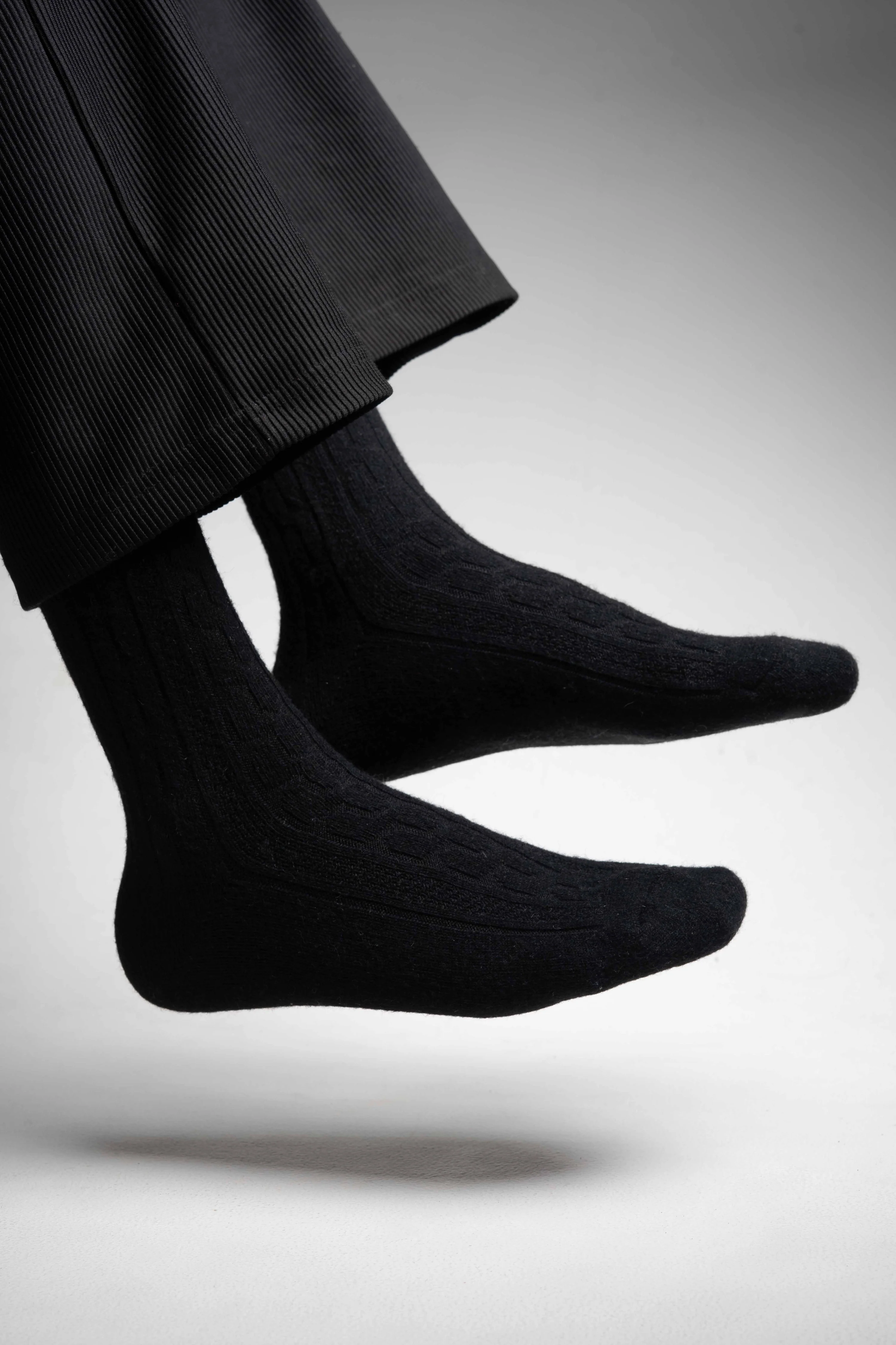 Textured Black Socks - Image 3