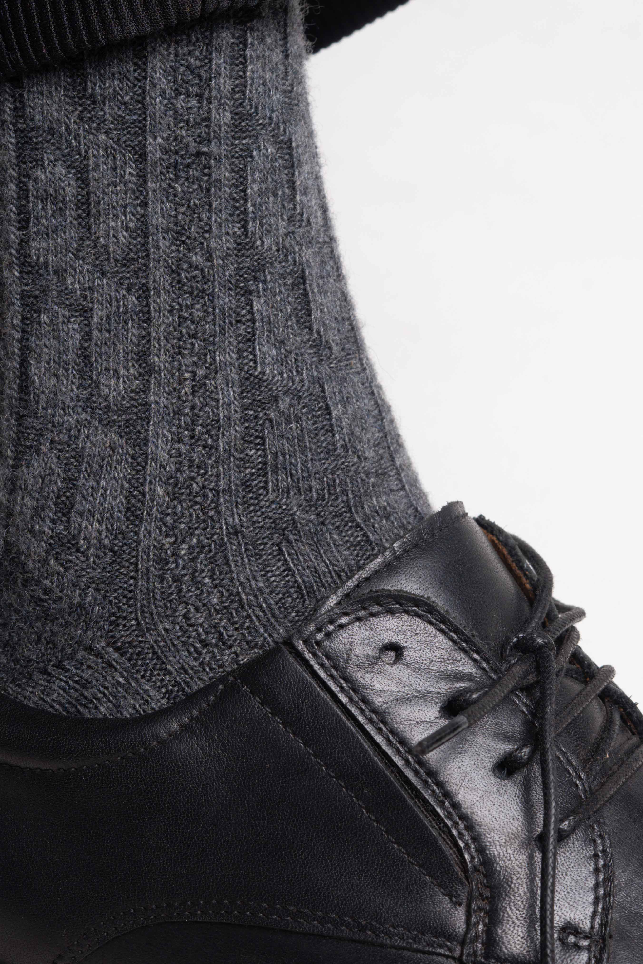 Textured Grey Socks - Image 2