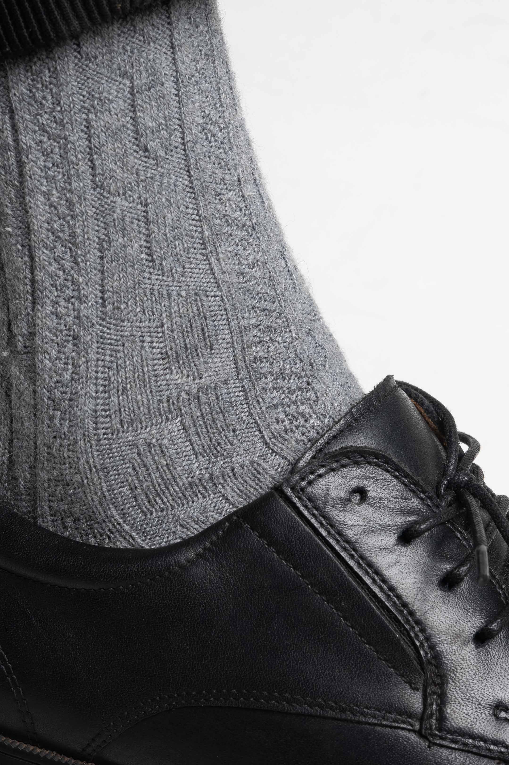 Textured Light Grey Socks - Image 2