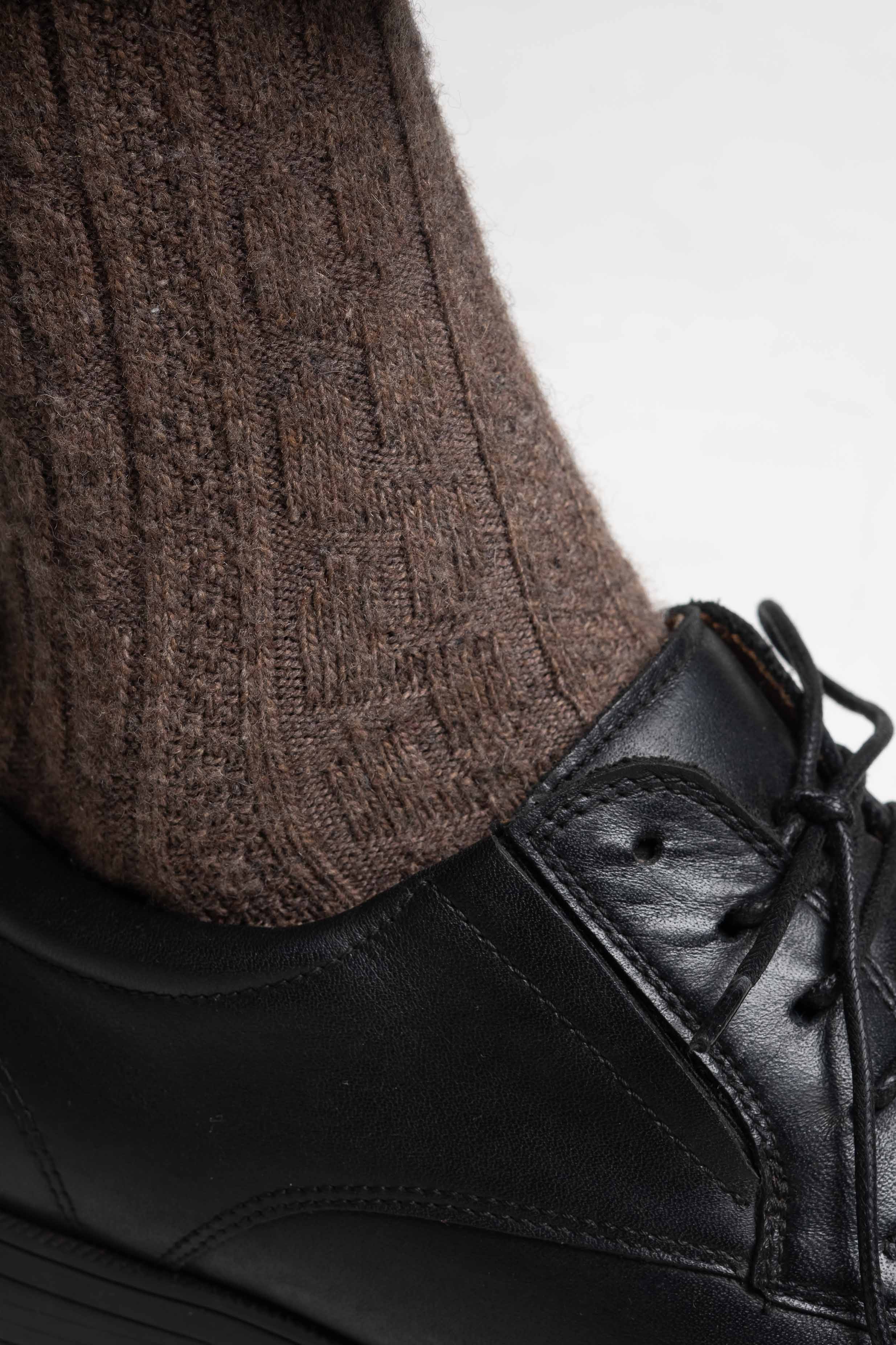 Textured Brown Socks - Image 2