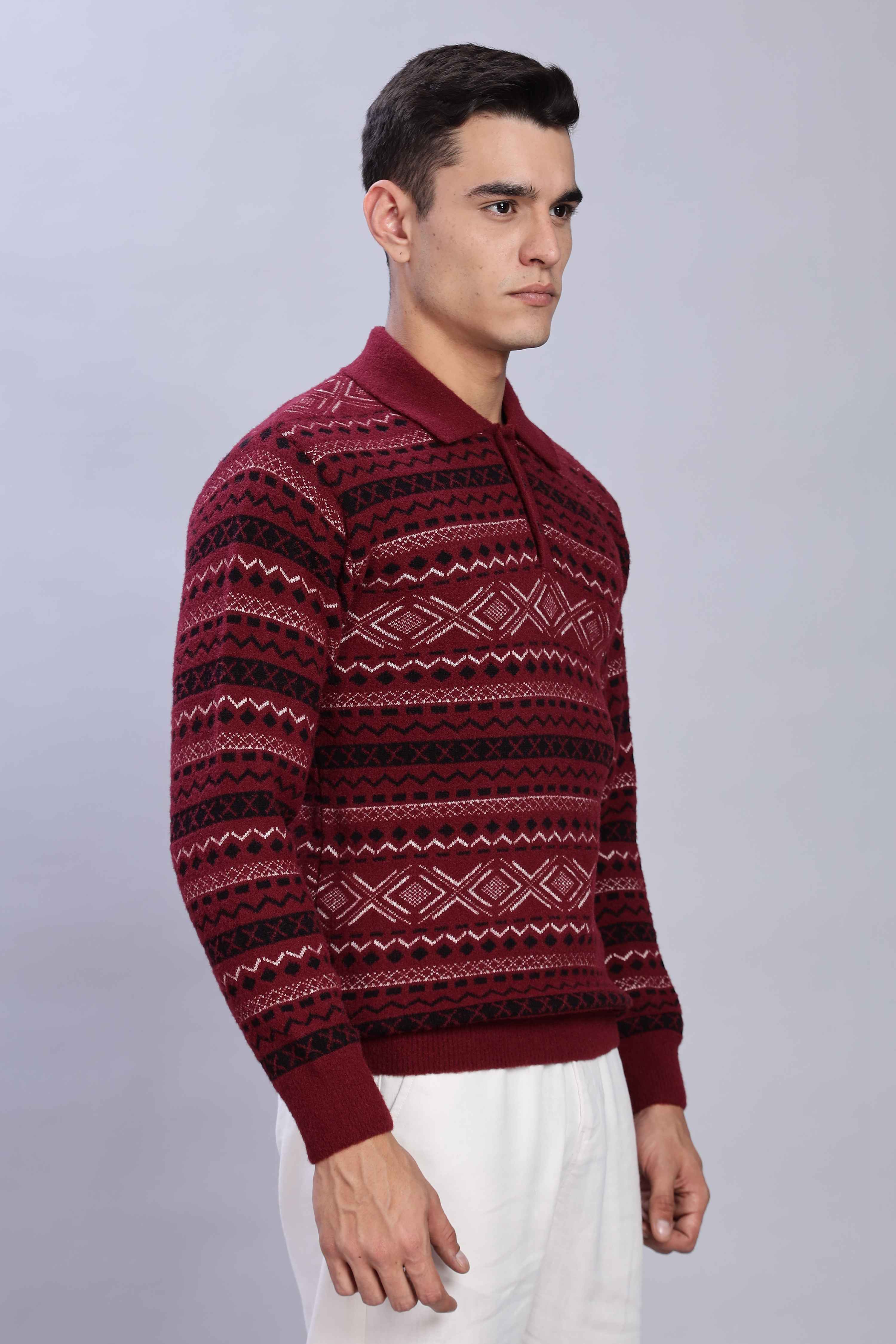 Vintage Red Knit Polo - Image 5