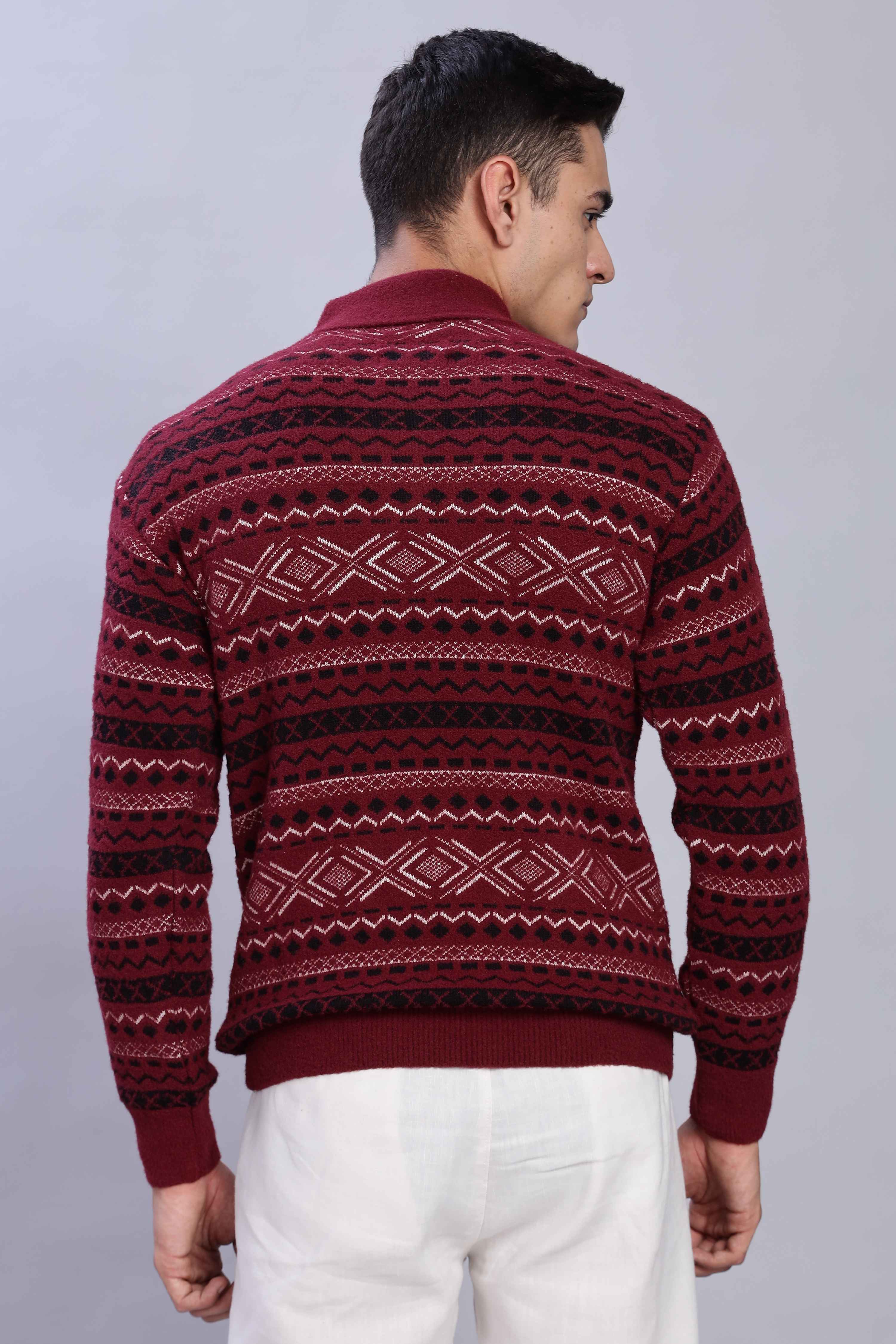 Vintage Red Knit Polo - Image 6