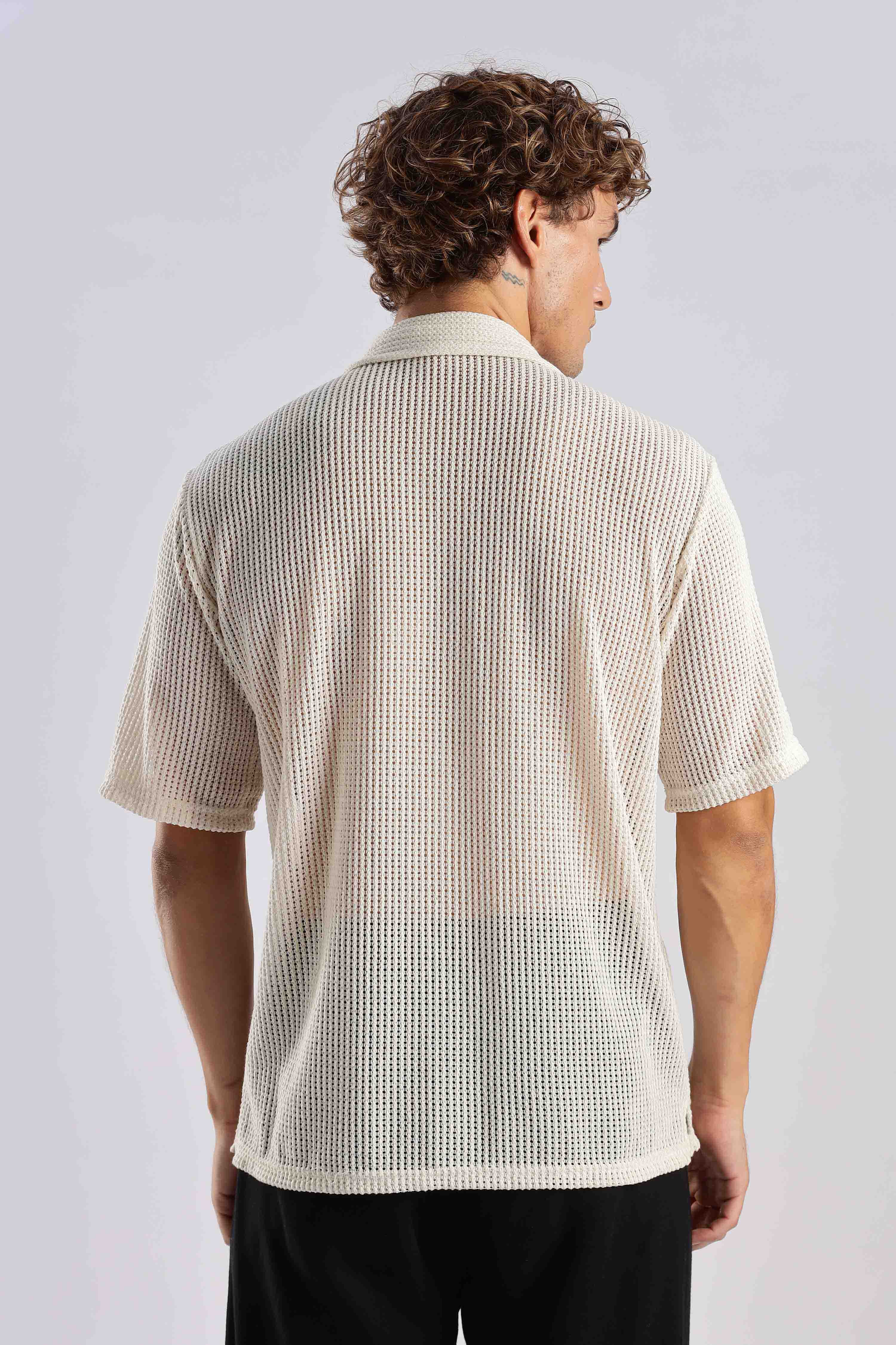 OffWhite Crochet Shirt - Image 3